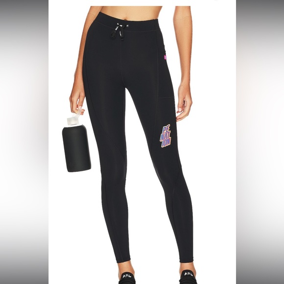 Sultry Legging: Navy Palm Daze Print main image 0